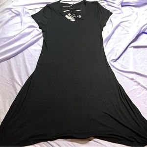 Black Chicos Dress with Cutout Detailing on the back. 0001